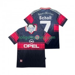 Fotbollströja FC Bayern München Scholl 7 1997 Retro Män Hemmaställ 1999 Kort ärm