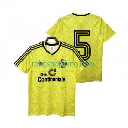 Fotbollströja Borussia Dortmund 5 1988 1989 Retro Män Hemmaställ Kort ärm