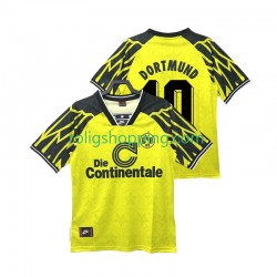 Fotbollströja Borussia Dortmund Moller 10 1995 Retro Män Hemmaställ 1994 Kort ärm