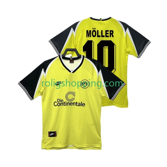 Fotbollströja Borussia Dortmund Moller 10 1995 1996 Retro Män Hemmaställ Kort ärm