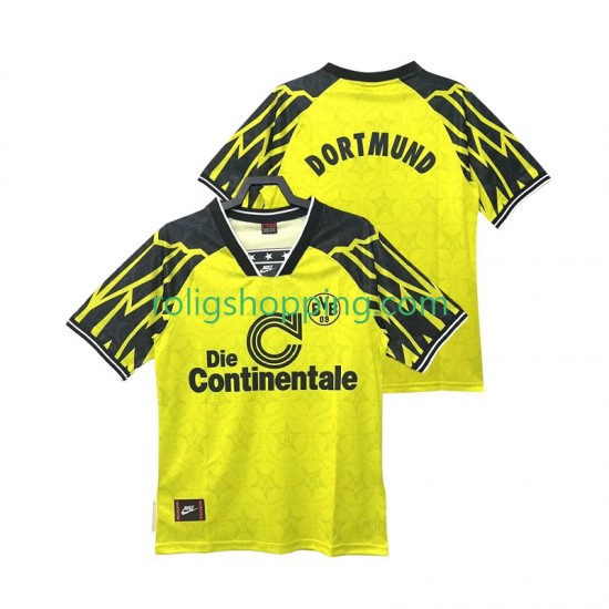 Fotbollströja Borussia Dortmund 1995 Retro Män Hemmaställ 1994 Kort ärm