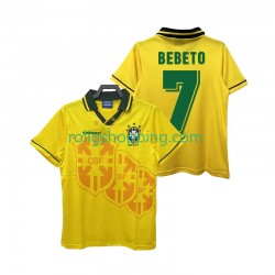 Fotbollströja Brasilien BEBETO 7 Retro Män Hemmaställ 1994 Kort ärm