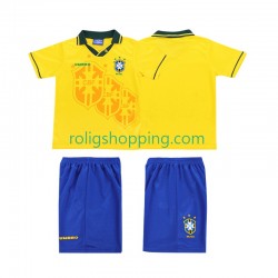 Fotbollströja Brasilien Retro Barn Hemmaställ 1994 Kort ärm