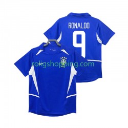 Fotbollströja Brasilien Ronaldo 9 2002 Retro Män Bortaställ Kort ärm