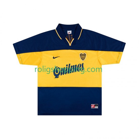 Fotbollströja CA Boca Juniors 2000 Retro Män Hemmaställ 1999 Kort ärm