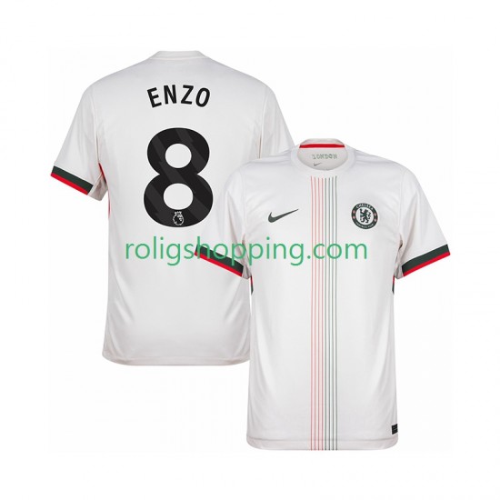 Fotbollströja Chelsea Enzo Fernandez 8 Män Bortaställ 2025-2026 Kort ärm