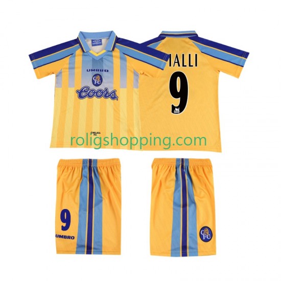 Fotbollströja Chelsea VIALLI 9 1995 1997 Retro Barn Bortaställ Kort ärm