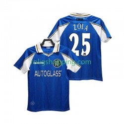 Fotbollströja Chelsea ZOLA 25 1997 Retro Män Hemmaställ 1999 Kort ärm