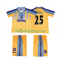 Fotbollströja Chelsea ZOLA 25 1995 1997 Retro Barn Bortaställ Kort ärm