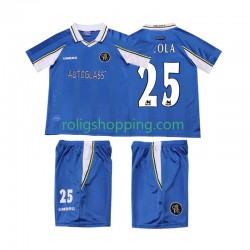 Fotbollströja Chelsea ZOLA 25 1997 Retro Barn Hemmaställ 1999 Kort ärm