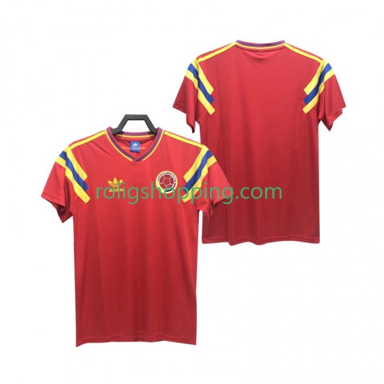 Fotbollströja Colombia 1990 Retro Män Bortaställ Kort ärm