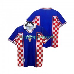 Fotbollströja Kroatien 1998 Retro Män Bortaställ Kort ärm