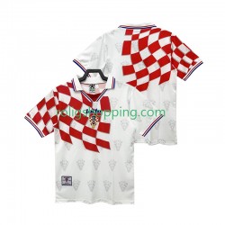 Fotbollströja Kroatien 1998 Retro Män Hemmaställ Kort ärm