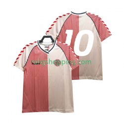 Fotbollströja Danmark 1986 Retro Män Hemmaställ Kort ärm