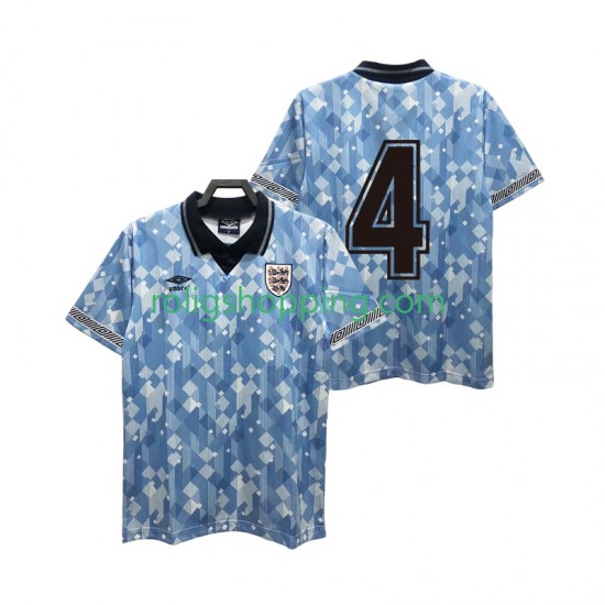 Fotbollströja England 4 1990 Retro Män Tredjeställ Kort ärm
