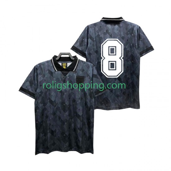Fotbollströja England 8 1990 Retro Män Bortaställ Kort ärm