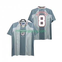 Fotbollströja England CASCOIGNE 8 1996 Retro Män Bortaställ Kort ärm