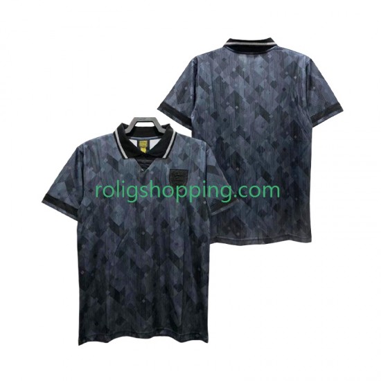 Fotbollströja England 1990 Retro Män Bortaställ Kort ärm