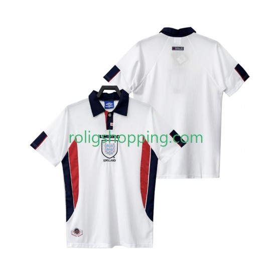 Fotbollströja England 1998 Retro Män Hemmaställ Kort ärm