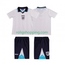 Fotbollströja England 1996 Retro Barn Hemmaställ Kort ärm