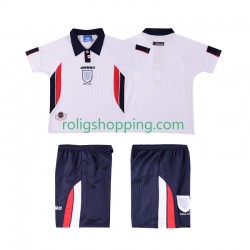 Fotbollströja England 1998 Retro Barn Hemmaställ Kort ärm