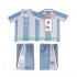 Fotbollströja England SHEARER 9 1996 Retro Barn Bortaställ Kort ärm