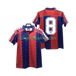 Fotbollströja FC Barcelona 8 1992 1995 Retro Män Hemmaställ Kort ärm