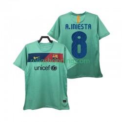 Fotbollströja FC Barcelona A INIESTA 8 Retro Män Bortaställ 2011 2010 Kort ärm