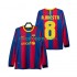 Fotbollströja FC Barcelona A INIESTA 8 Retro Män Hemmaställ 2011 2010 Lång ärm