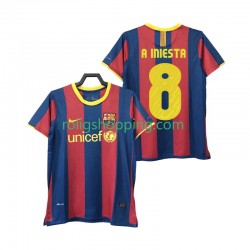 Fotbollströja FC Barcelona A INIESTA 8 Retro Män Hemmaställ 2011 2010 Kort ärm