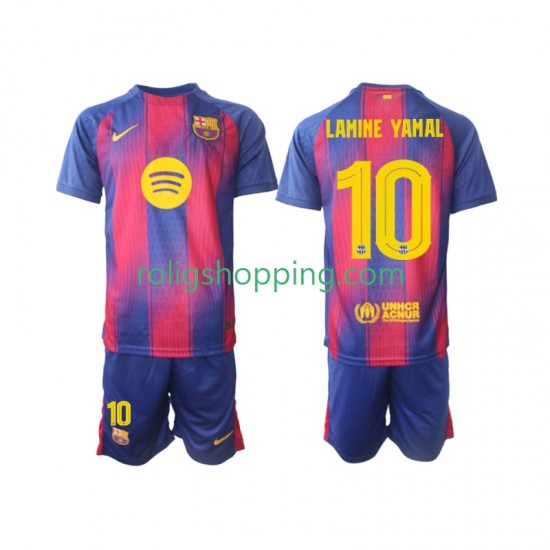 Fotbollströja FC Barcelona Lamine Yamal 10 Champions League Barn Hemmaställ 2025-2026 Kort ärm