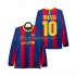 Fotbollströja FC Barcelona Lionel Messi 10 Retro Män Hemmaställ 2011 2010 Lång ärm