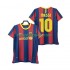 Fotbollströja FC Barcelona Lionel Messi 10 Retro Män Hemmaställ 2011 2010 Kort ärm