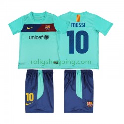 Fotbollströja FC Barcelona Lionel Messi 10 Retro Barn Bortaställ 2011 2010 Kort ärm