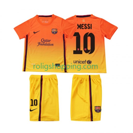 Fotbollströja FC Barcelona Lionel Messi 10 2012 2013 Retro Barn Bortaställ Kort ärm