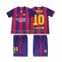 Fotbollströja FC Barcelona Lionel Messi 10 2014 2015 Retro Barn Hemmaställ Kort ärm