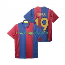 Fotbollströja FC Barcelona Lionel Messi 19 2007 Retro Män Hemmaställ 2006 Kort ärm