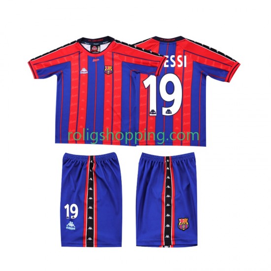 Fotbollströja FC Barcelona Lionel Messi 19 1997 1998 Retro Barn Hemmaställ Kort ärm