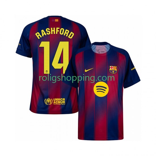 Fotbollströja FC Barcelona Marcus Rashford 14 Män Hemmaställ 2025-2026 Kort ärm