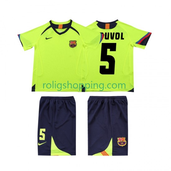 Fotbollströja FC Barcelona PUVDL 5 2005 Retro Barn Bortaställ 2006 Kort ärm
