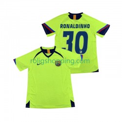 Fotbollströja FC Barcelona RONALDINHO 30 2005 Retro Män Bortaställ 2006 Kort ärm