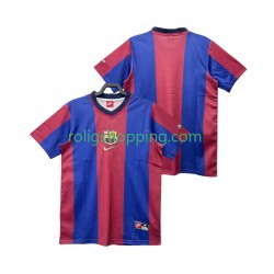 Fotbollströja FC Barcelona 1998 Retro Män Hemmaställ 1999 Kort ärm