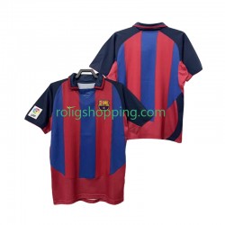 Fotbollströja FC Barcelona 2003 Retro Män Hemmaställ 2004 Kort ärm