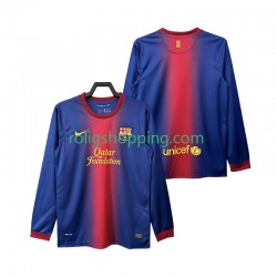 Fotbollströja FC Barcelona 2012 2013 Retro Män Hemmaställ Lång ärm