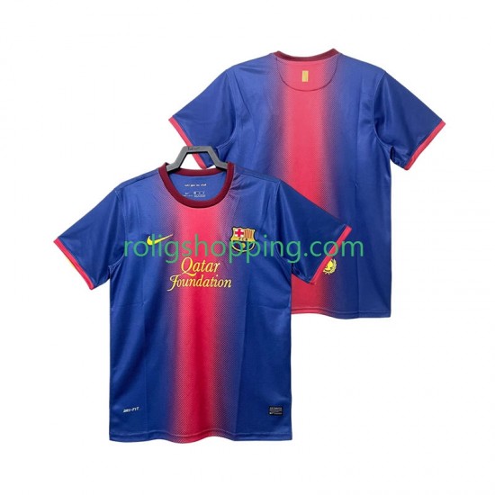 Fotbollströja FC Barcelona 2012 2013 Retro Män Hemmaställ Kort ärm