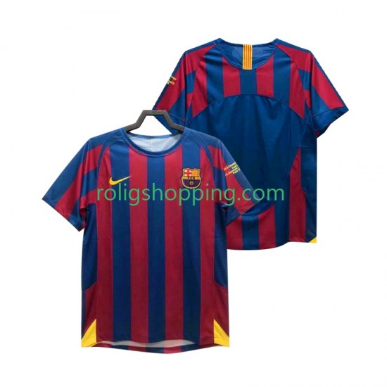 Fotbollströja FC Barcelona Champions League 2005 Retro Män Hemmaställ 2006 Kort ärm