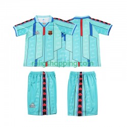 Fotbollströja FC Barcelona 1996 1997 Retro Barn Bortaställ Kort ärm
