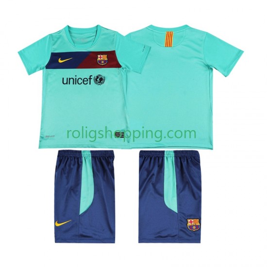 Fotbollströja FC Barcelona Retro Barn Bortaställ 2011 2010 Kort ärm