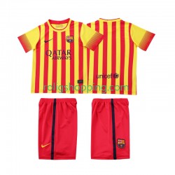Fotbollströja FC Barcelona 2013 2014 Retro Barn Bortaställ Kort ärm