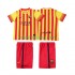 Fotbollströja FC Barcelona 2013 2014 Retro Barn Bortaställ Kort ärm